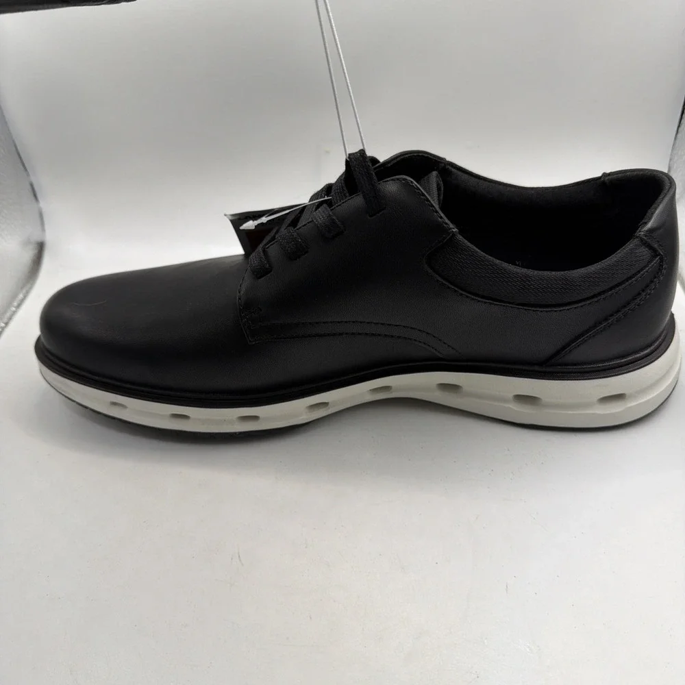 Land's End Men's Sport Oxford Comfort Shoes  Black /White 9 New